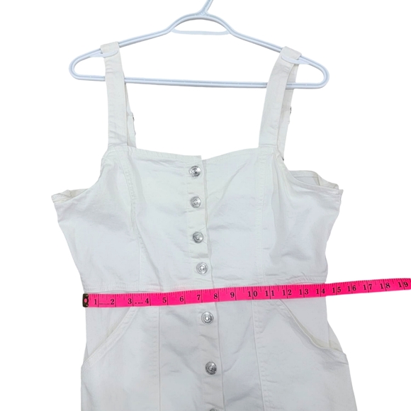 (W) White Overall Dress From Forever 21 - Picture 3 of 6